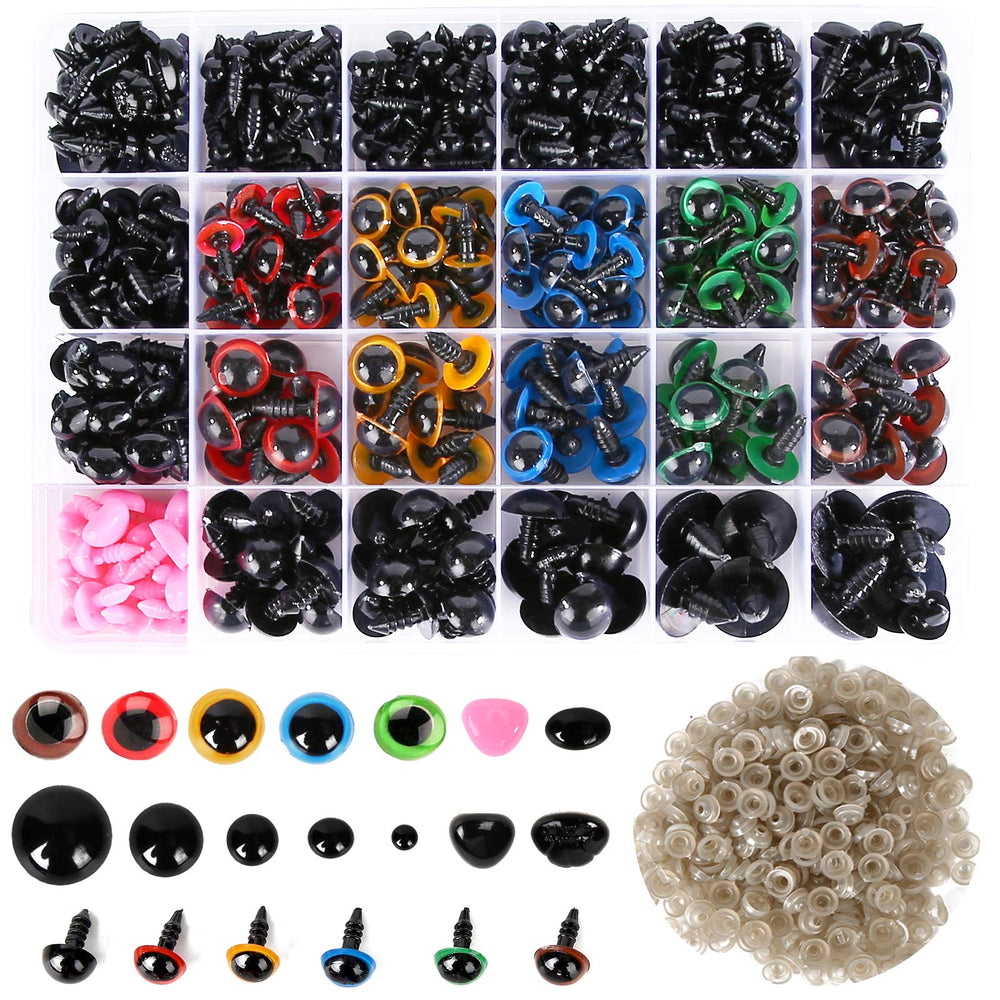 L-Lweik safety eyes 796pcs set with washers for DIY plush toys