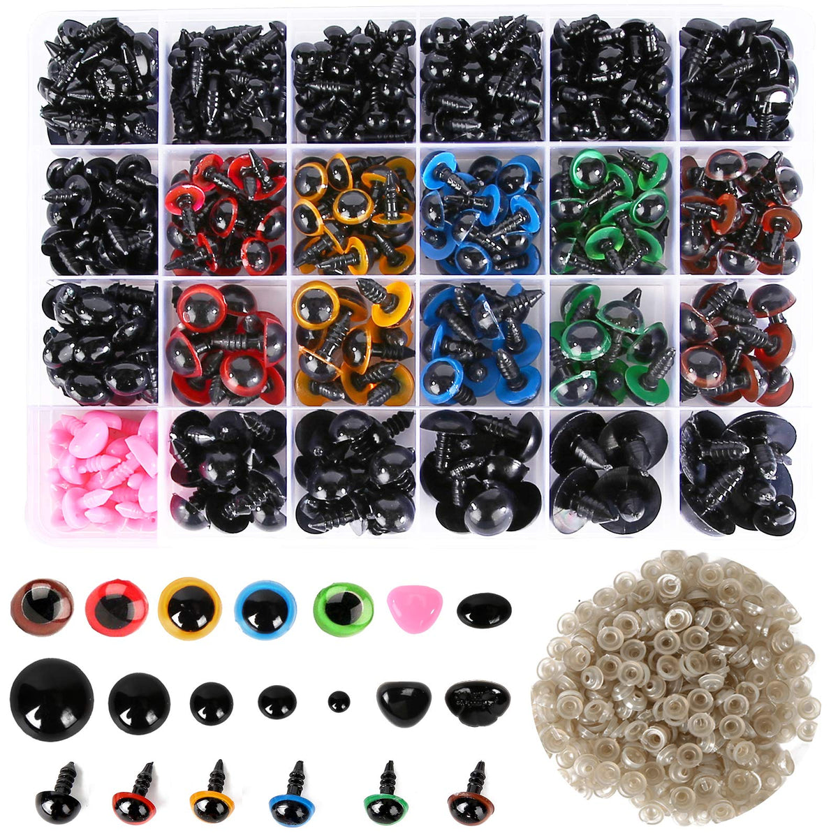 L-Lweik safety eyes 796pcs set with washers for DIY plush toys