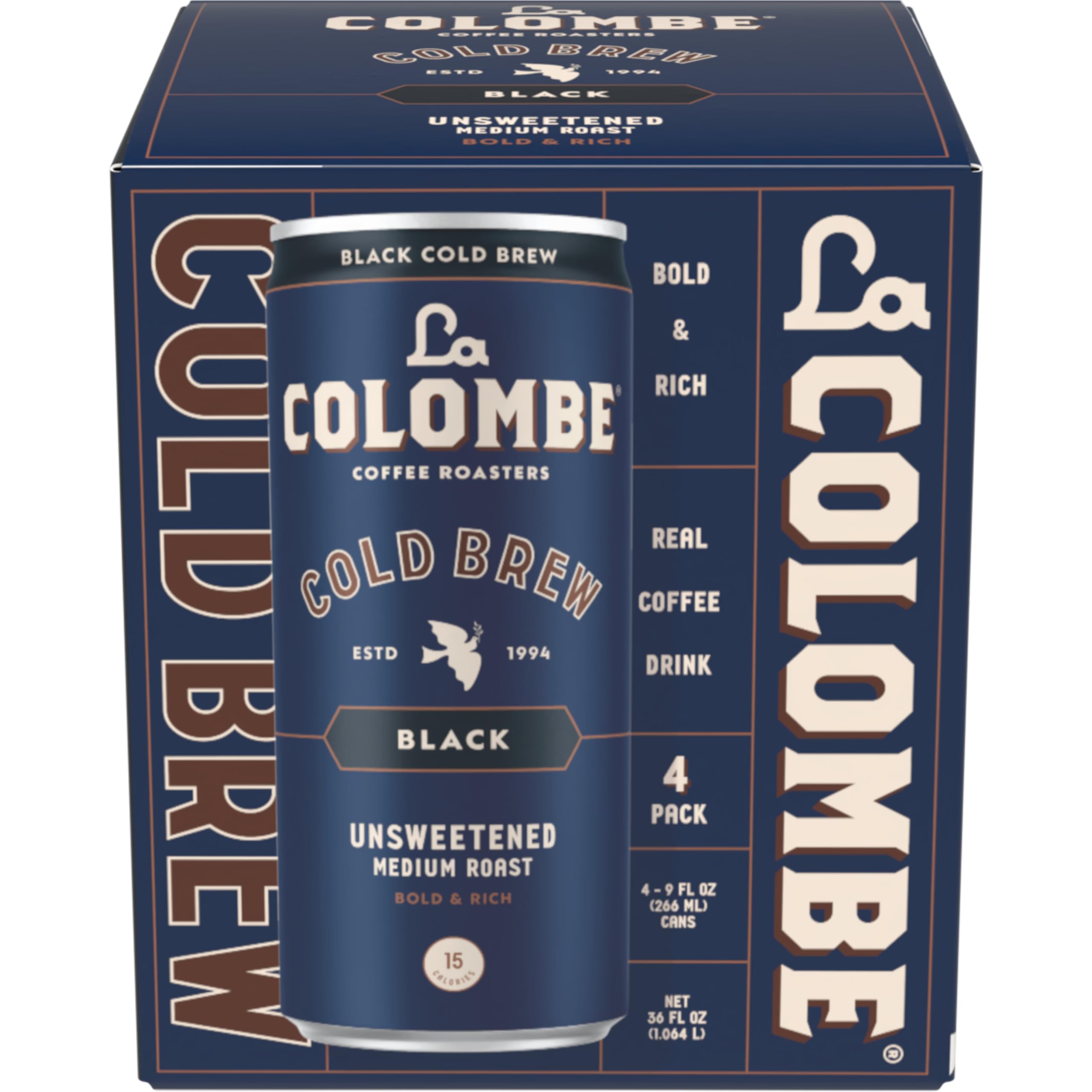 La Colombe Arabica beans close-up, highlighting 100% arabica quality.