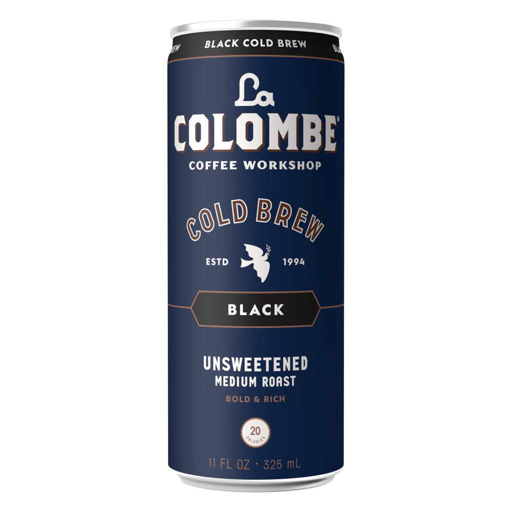 La Colombe Cold Brew Black ready-to-drink sip on ice.