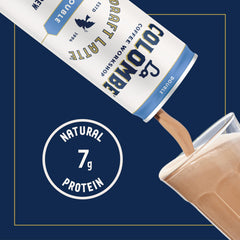 La Colombe Double Draft Latte can close-up with creamy foam