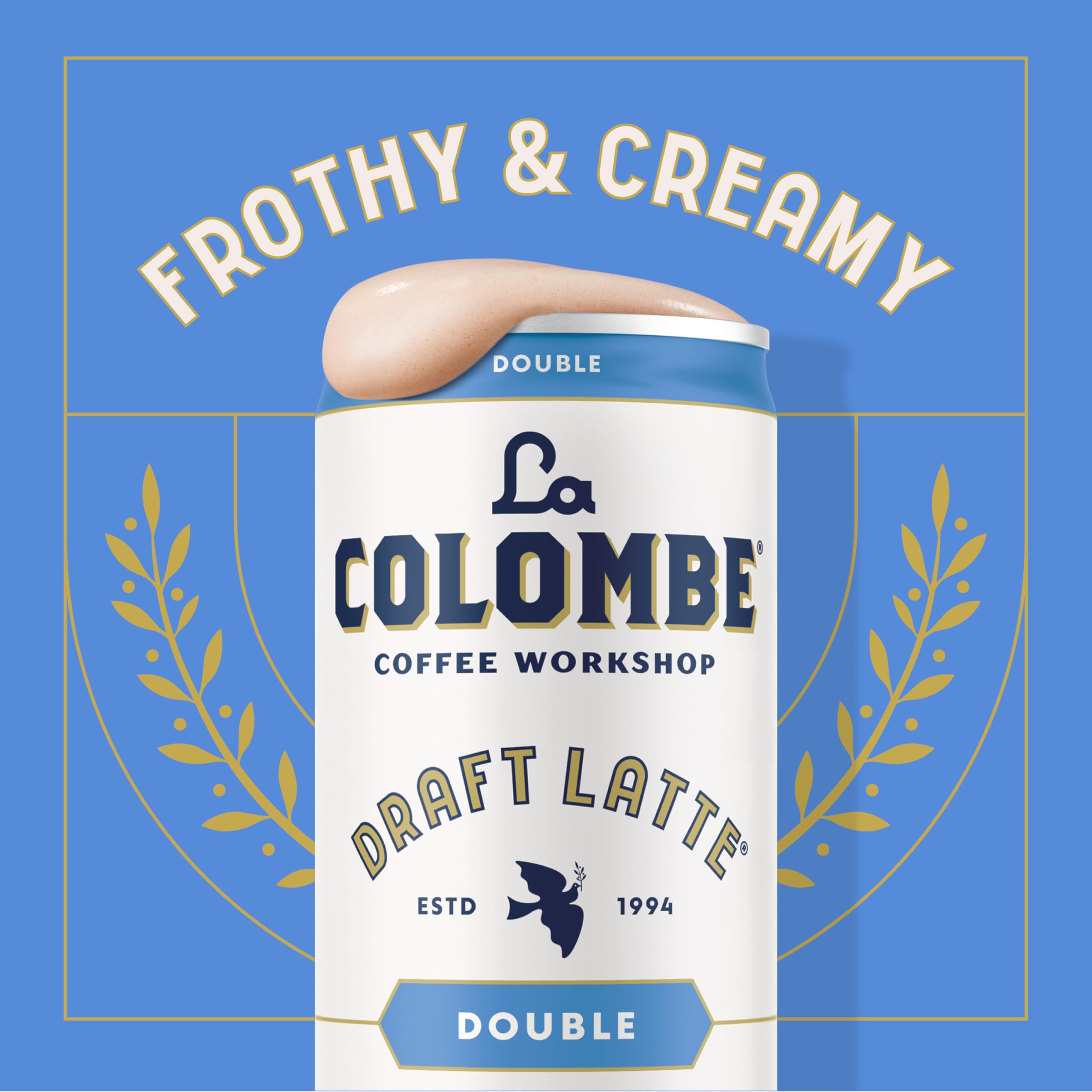 La Colombe Double Draft Latte in the fridge, chilled and ready to enjoy
