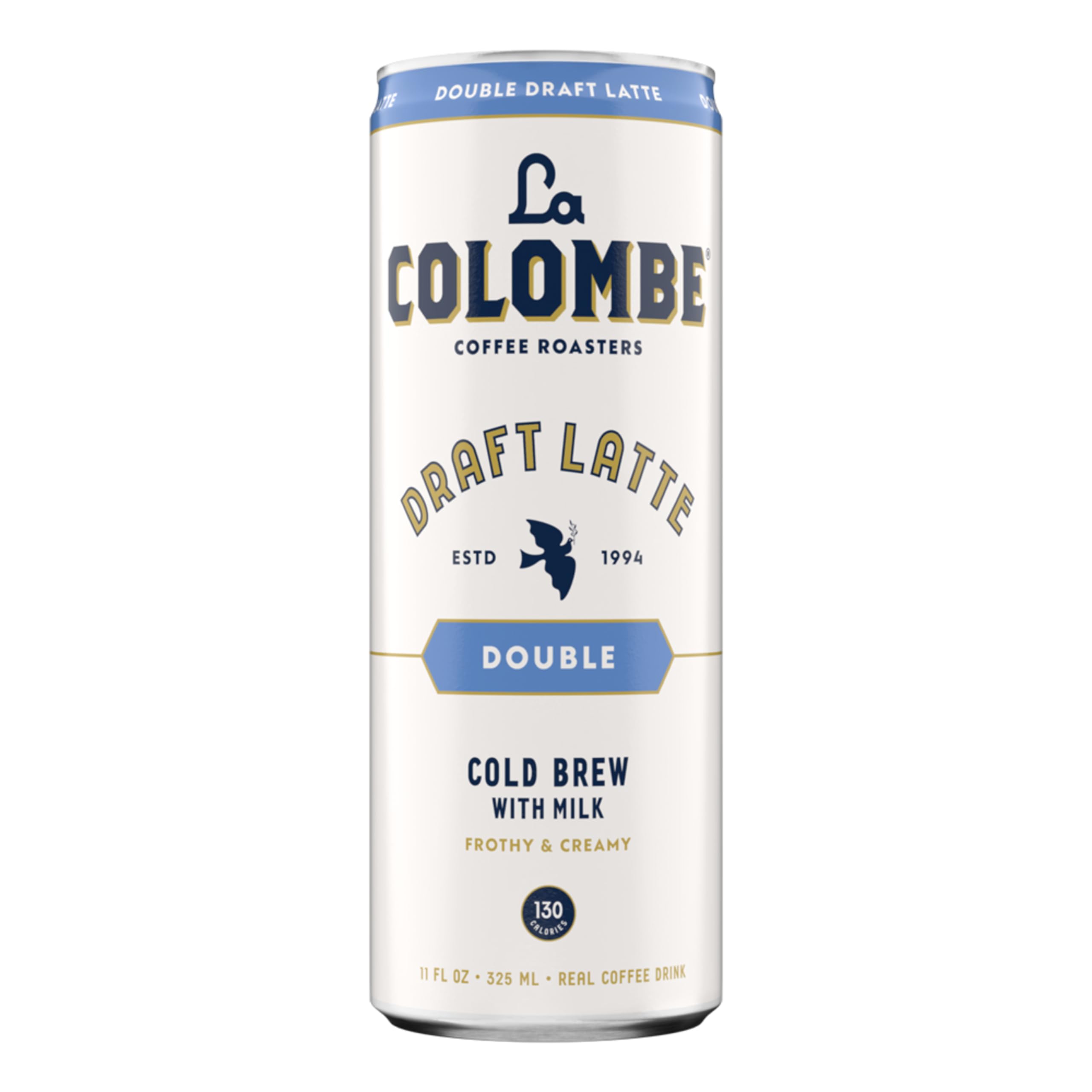 La Colombe Double Draft Latte on the kitchen counter for quick energy