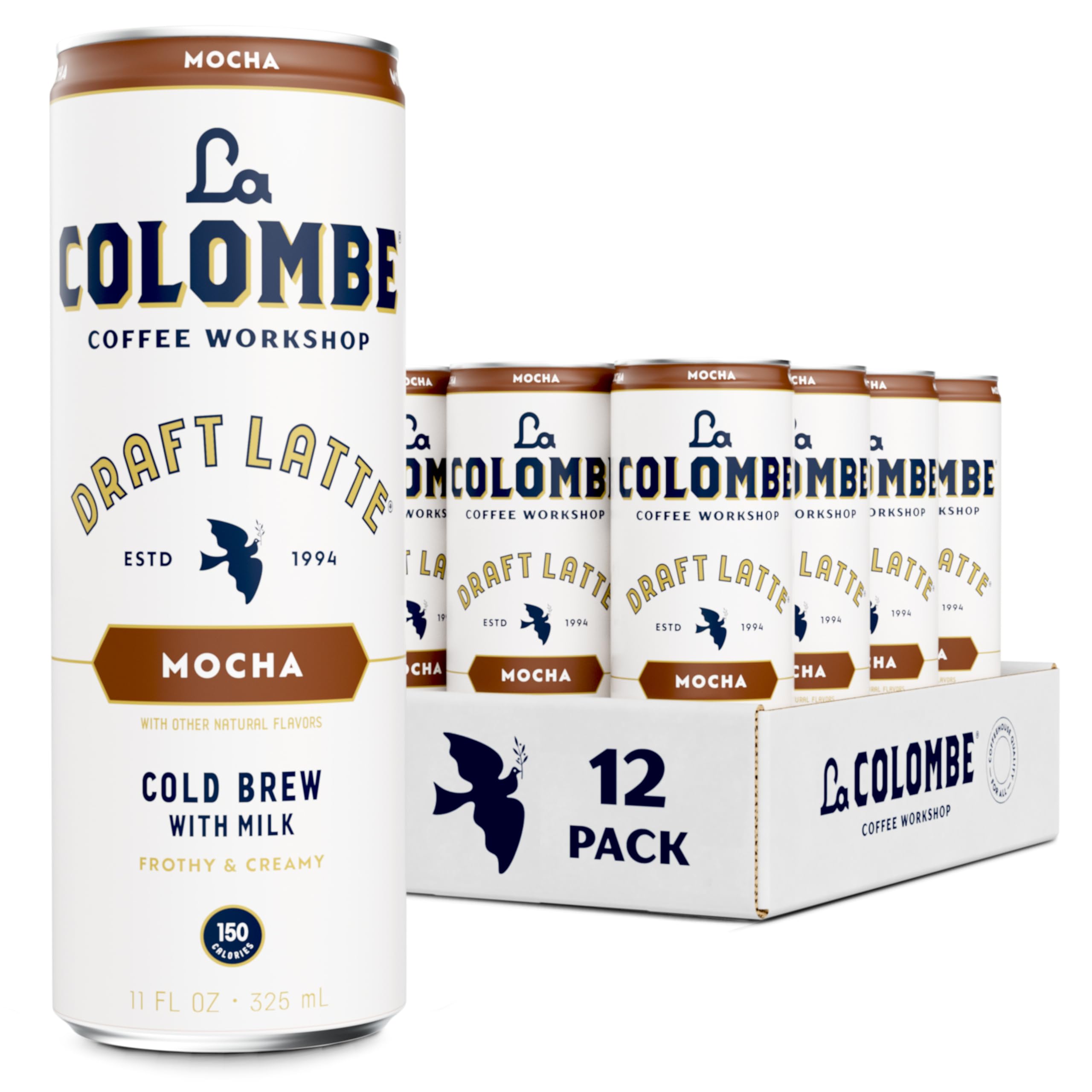 La Colombe Mocha Draft Latte can, ready-to-drink, on-the-go energy.