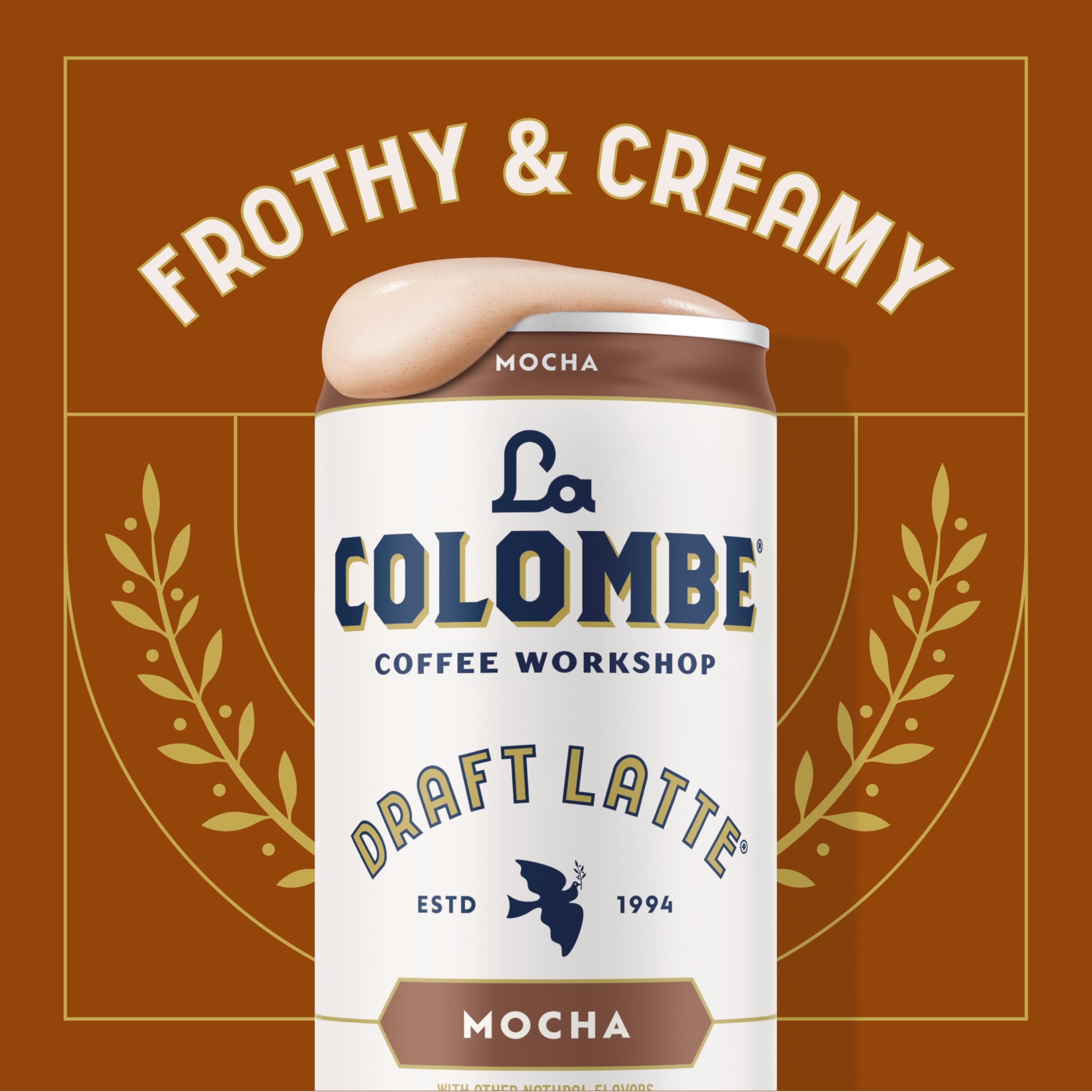 La Colombe Mocha Draft Latte pack-12-cans displayed for convenient purchase.