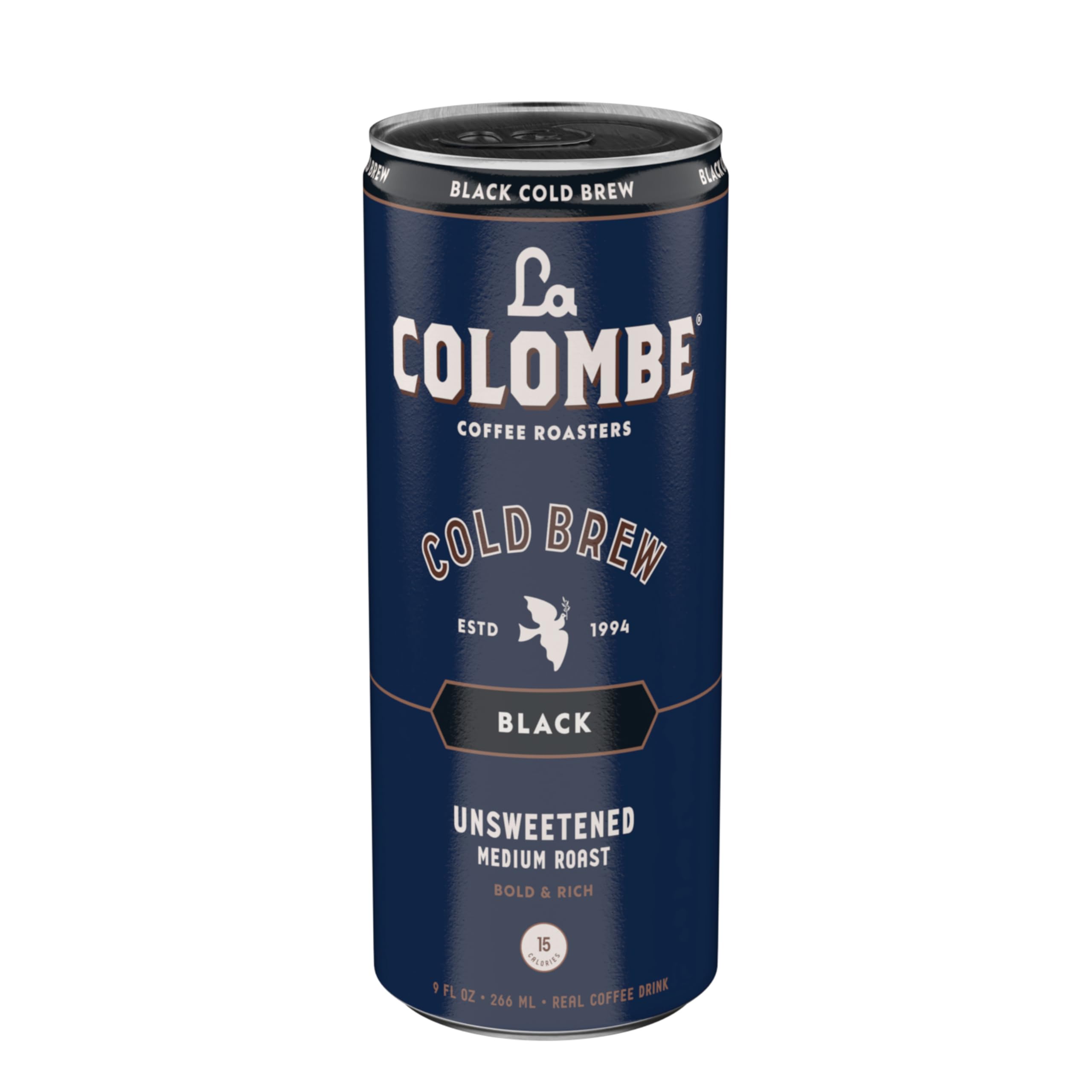 La Colombe Pure Black Draft bottle close-up, bold ready-to-drink flavor.