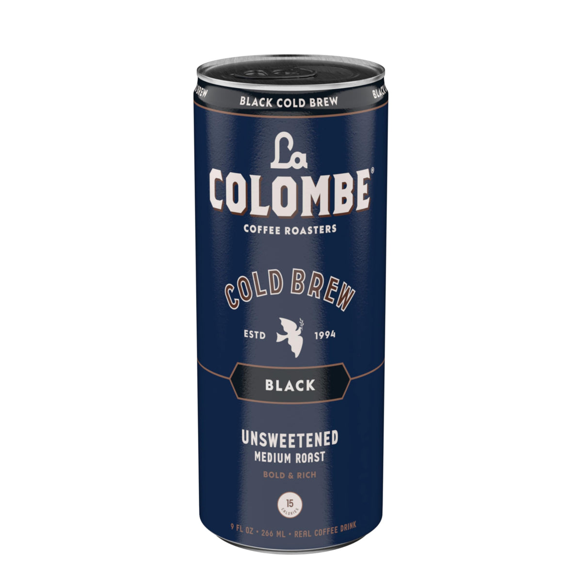La Colombe Pure Black Draft bottle close-up, bold ready-to-drink flavor.