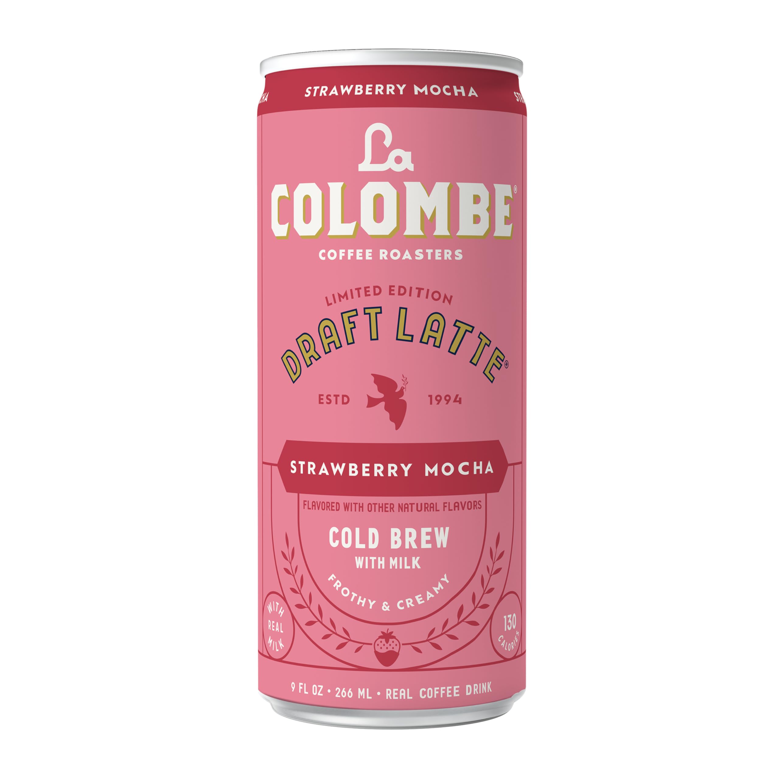 La Colombe Strawberry Mocha Draft Latte ice-cold serve, refreshing moment