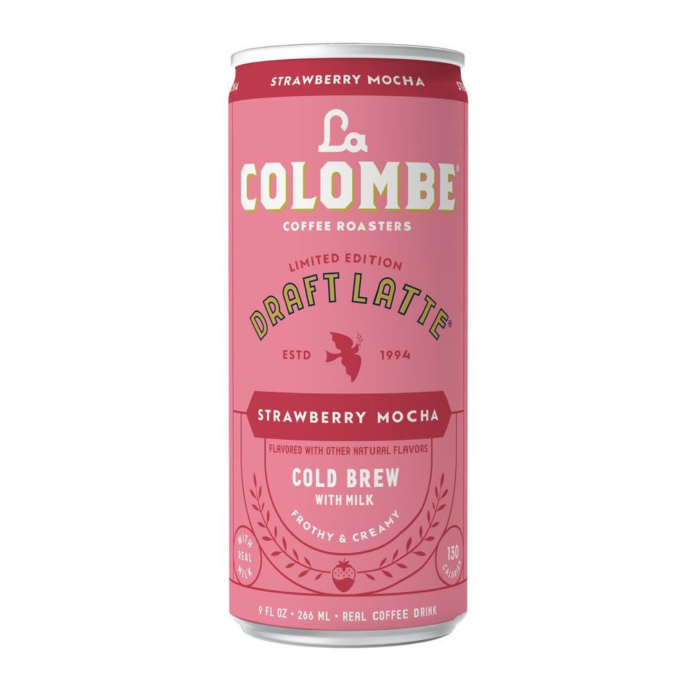 La Colombe Strawberry Mocha Draft Latte ice-cold serve, refreshing moment