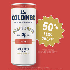 La Colombe vanilla detail shows natural flavor from real vanilla extract.