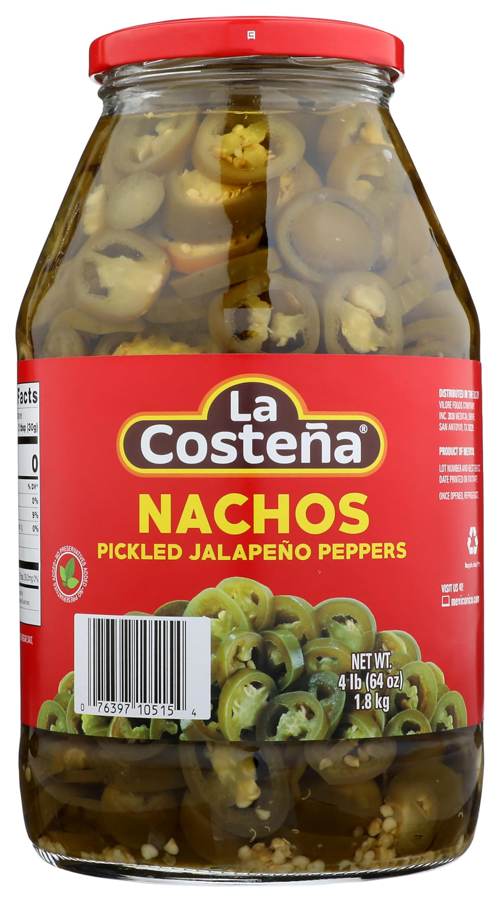 La Costena nacho sliced jalapeños jar—ready-to-use topping for nachos