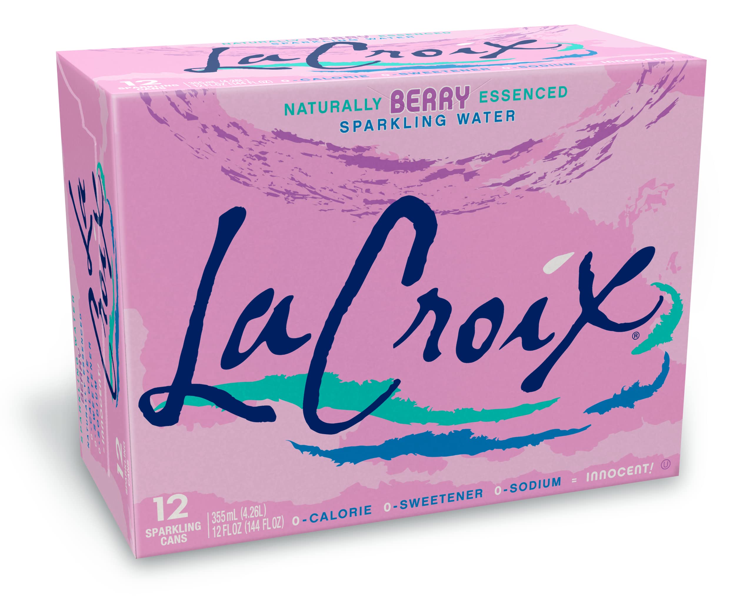 La Croix Berry Delicious bottle pour shows a zero-calorie berry refreshment.