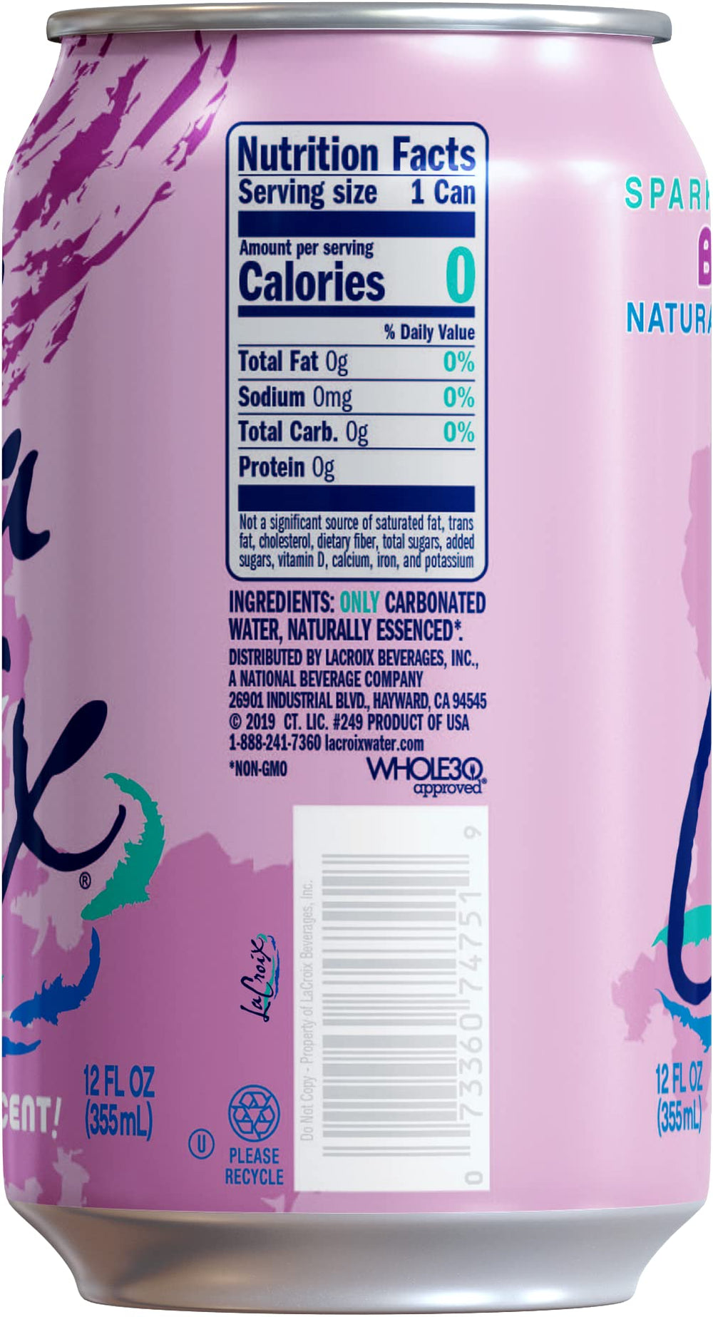 La Croix Berry Delicious can view highlights convenient on-the-go hydration.