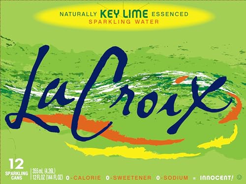 La Croix Key Lime is poured into a glass with crisp bubbles.