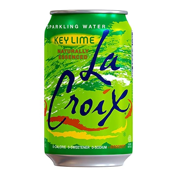 La Croix Key Lime bottle with ice for a breezy chill.