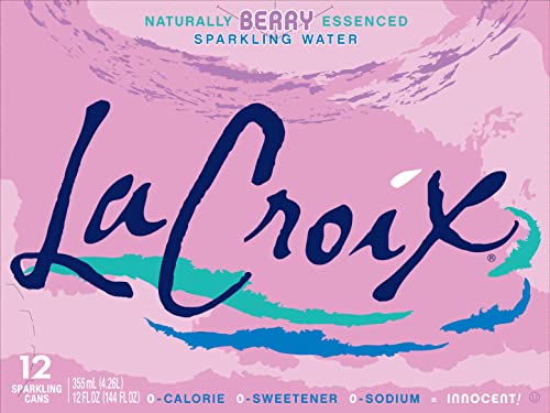 La Croix natural essences bottle closeup captures natural aroma and flavor.