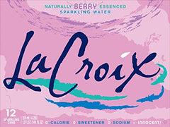 La Croix natural essences bottle closeup captures natural aroma and flavor.