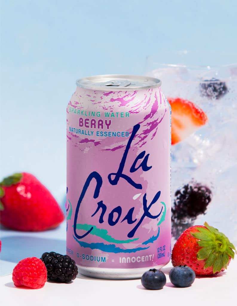 La Croix pack 12 berry flavor image suggests everyday refreshment options.