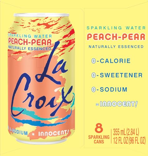 La Croix being poured into a tall glass reveals sparkling fizz and aroma.
