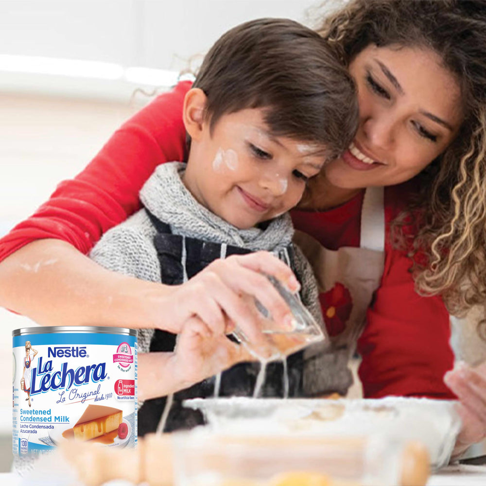 La Lechera on a dessert spoon highlights creamy richness.