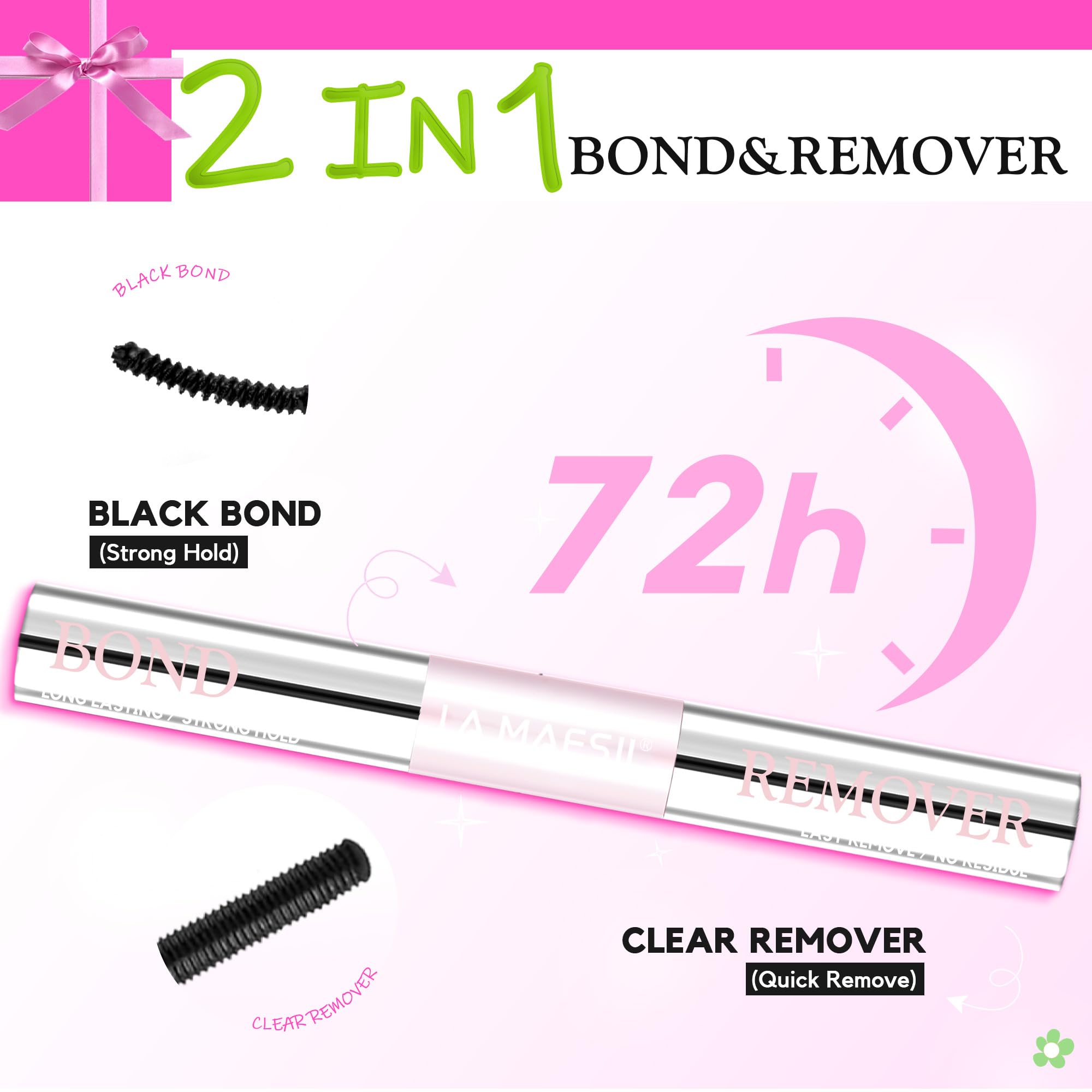 La Maesii Lash Bond brush tip enabling precise application on natural lashes