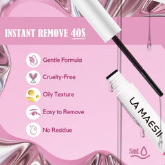 La Maesii lash remover brush applies precisely with minimal irritation.