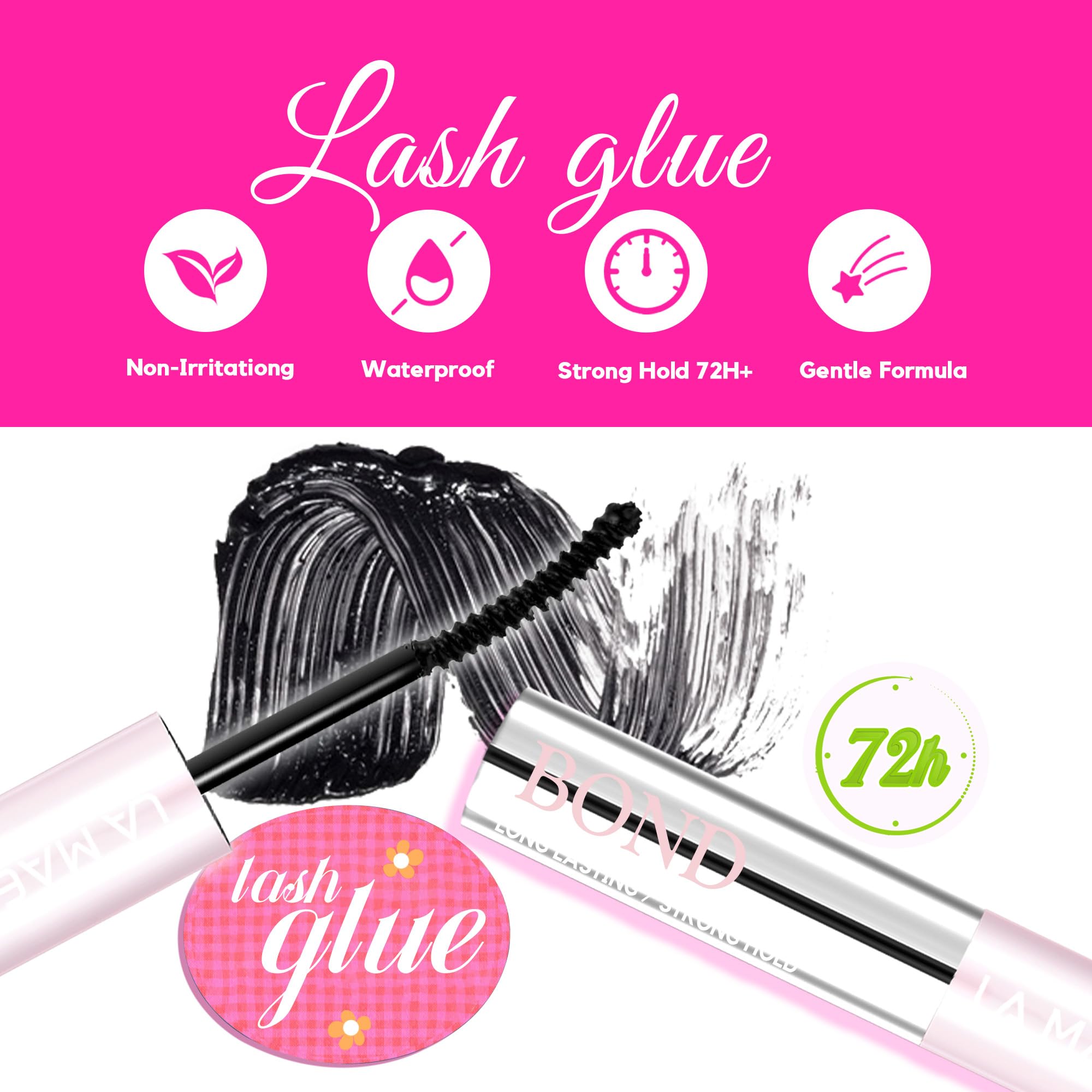 La Maesii Removal spiral brush demonstrates quick glue dissolution action