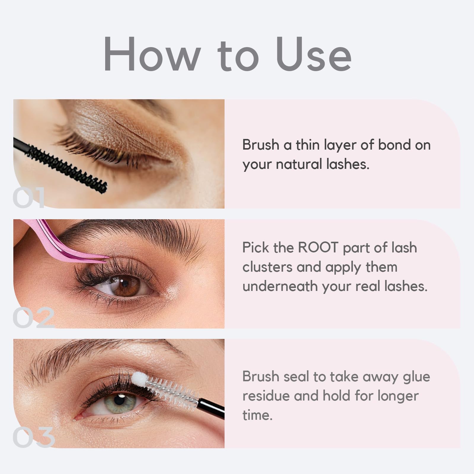 La Maesii waterproof lash adhesive highlights sweatproof hold.
