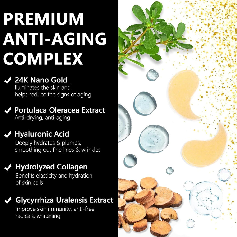 LA MIURA 24K Gold Under Eye Patches hydrogel texture detail