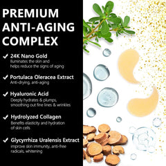 LA MIURA 24K Gold Under Eye Patches hydrogel texture detail