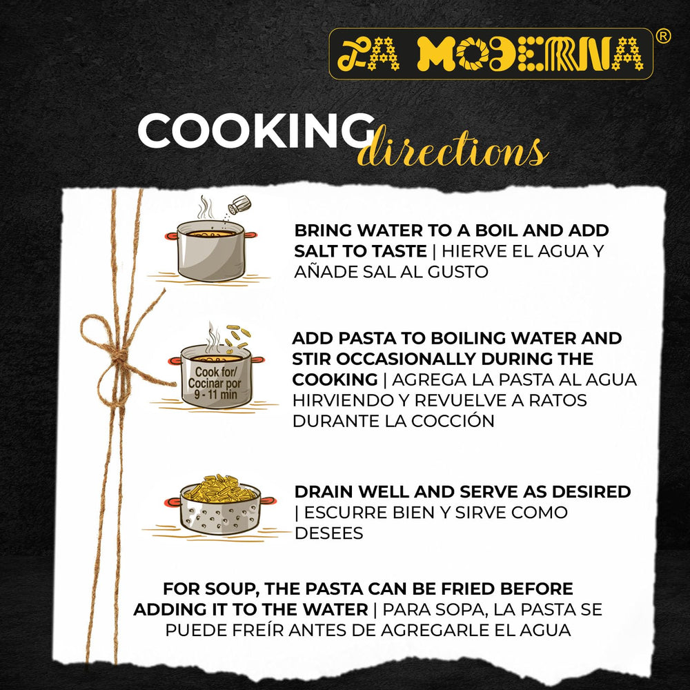 La Moderna Elbow Pasta macaroni and cheese serving suggestion on plate.
