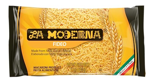 Close-up of La Moderna durum wheat semolina noodles showing firm texture.