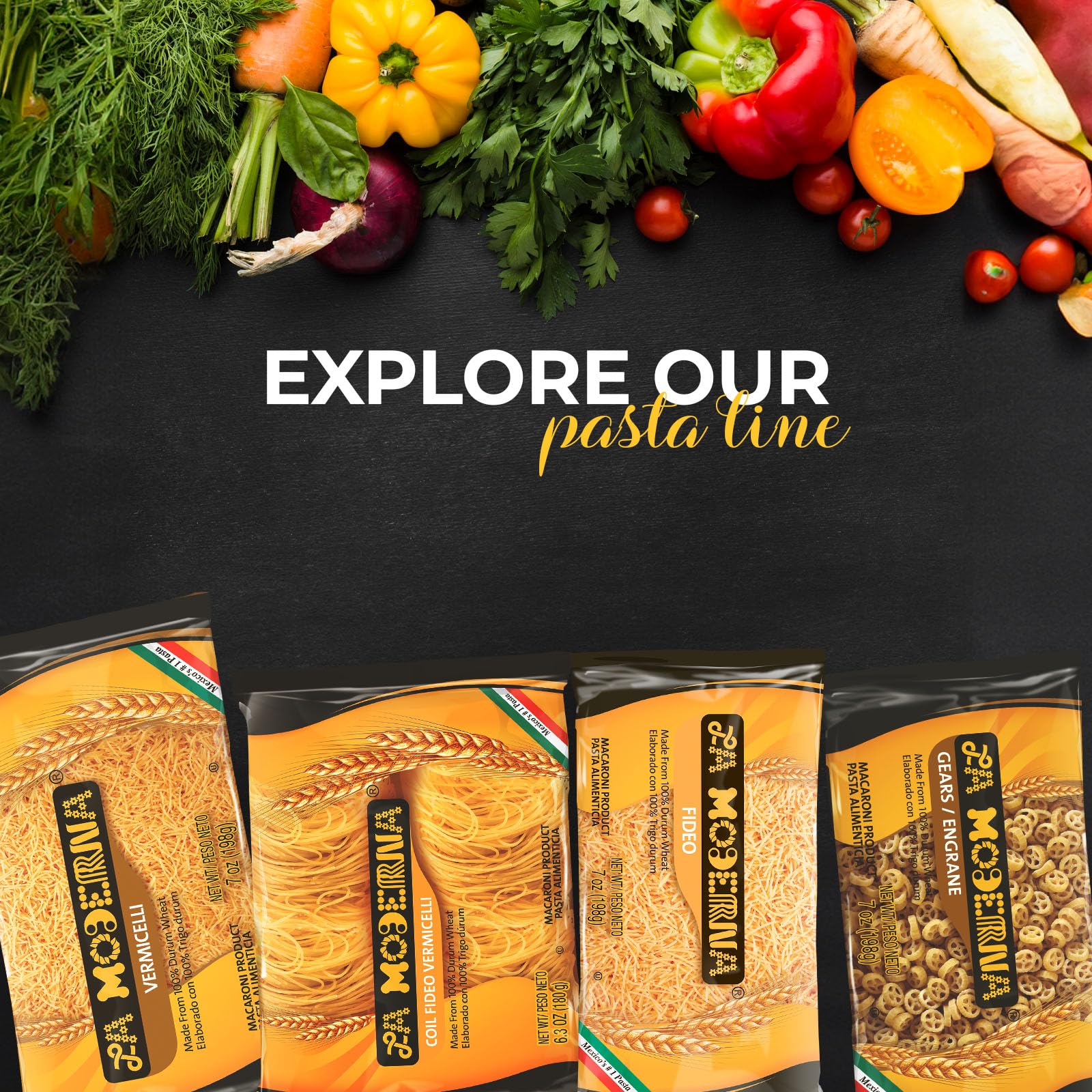 La Moderna Star Pasta holds its star shape in soups and broths.
