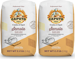 La Molisana Molino Antimo Semola flour pack of two 1kg bags ready for home baking.