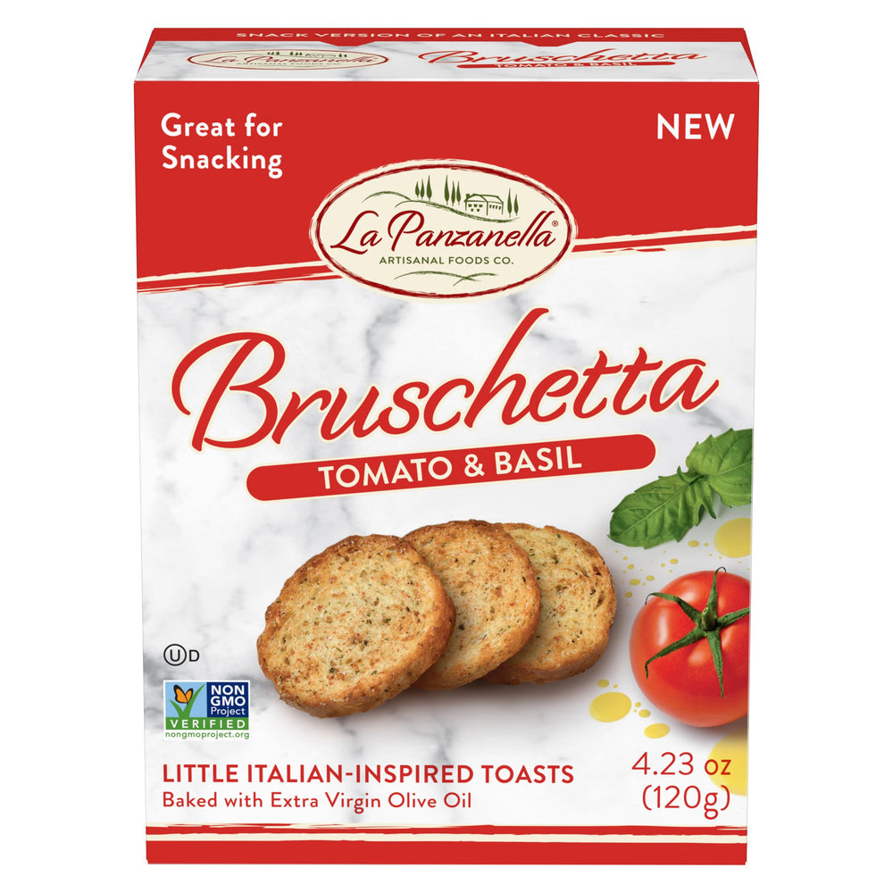 La Panzanella tomato and basil bruschetta crackers pack for snacking and entertaining