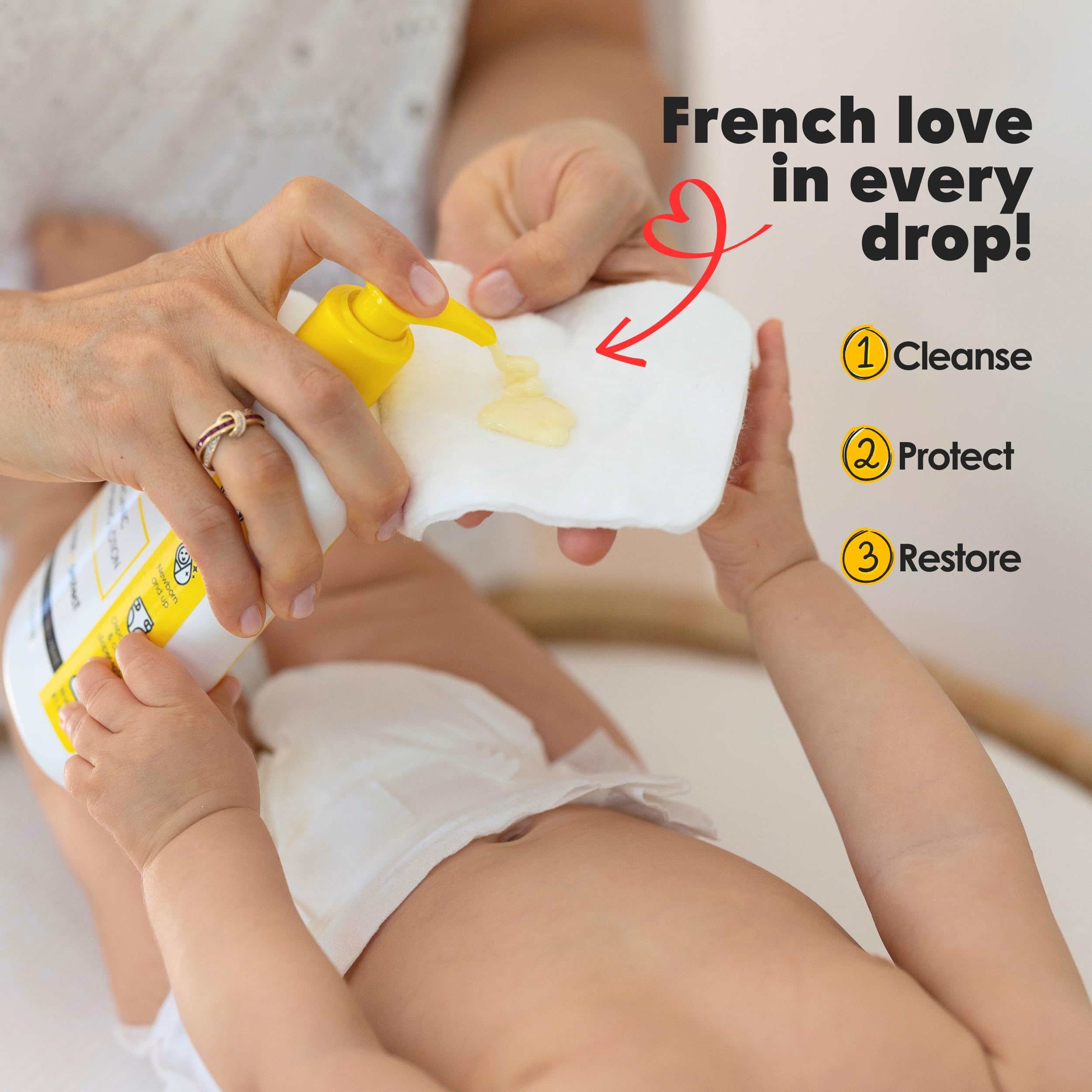 La Petite Creme newborn skin care image, soothing setup for daily routine.