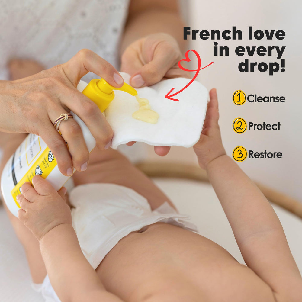 La Petite Creme newborn skin care image, soothing setup for daily routine.