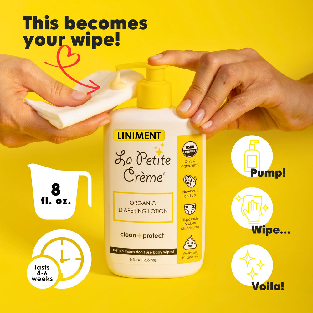 La Petite Creme organic ingredients label, clean, chemical-free care for delicate skin.