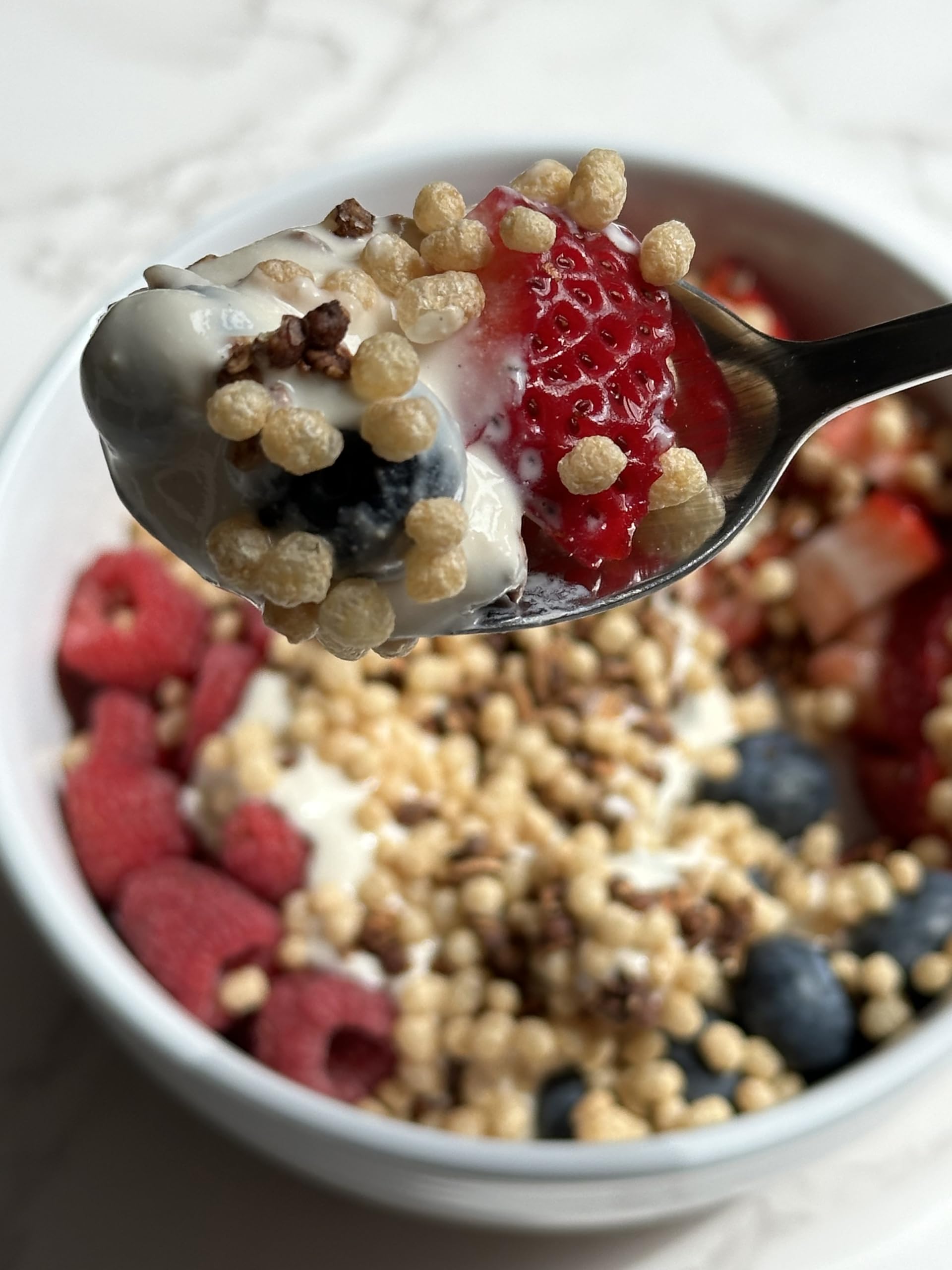 La Purita Quinoa Pops on-the-go snack, convenient oil-free crunch.