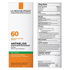 La Roche-Posay Anthelios Clear Skin sunscreen dry-touch texture displayed for a non-greasy finish