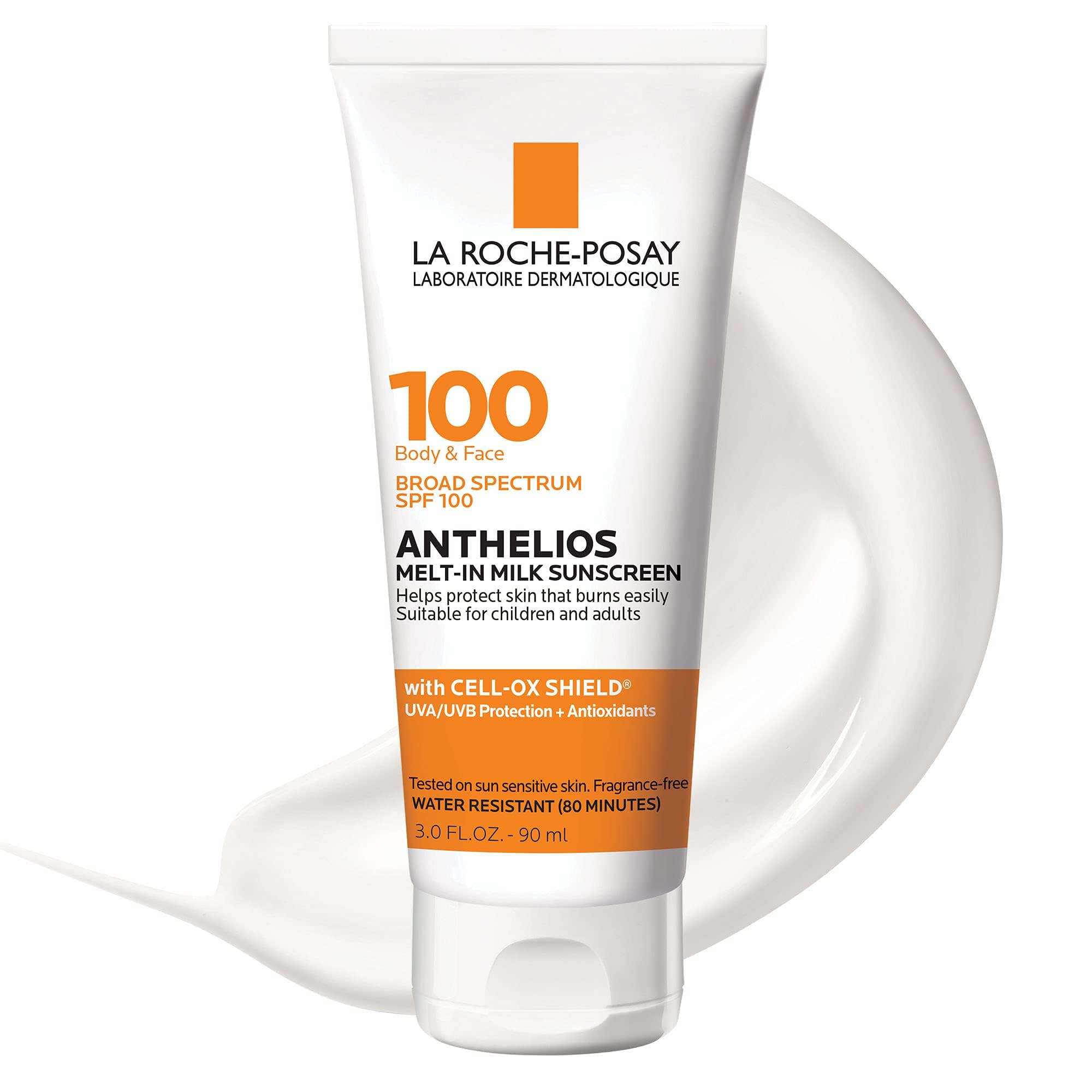 La Roche-Posay Anthelios Melt-In Milk SPF 100 bottle for smooth, fast absorption