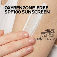 La Roche-Posay Anthelios Melt-In Milk SPF 100 texture close-up demonstrates fast absorption with no white cast
