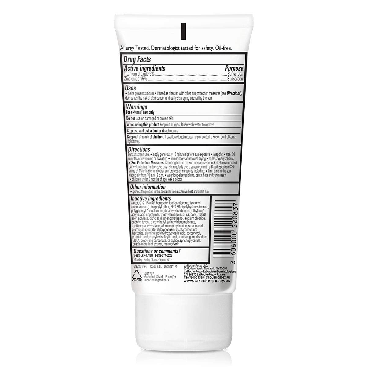 Texture close-up of Anthelios Mineral Sunscreen showing a soft finish on skin