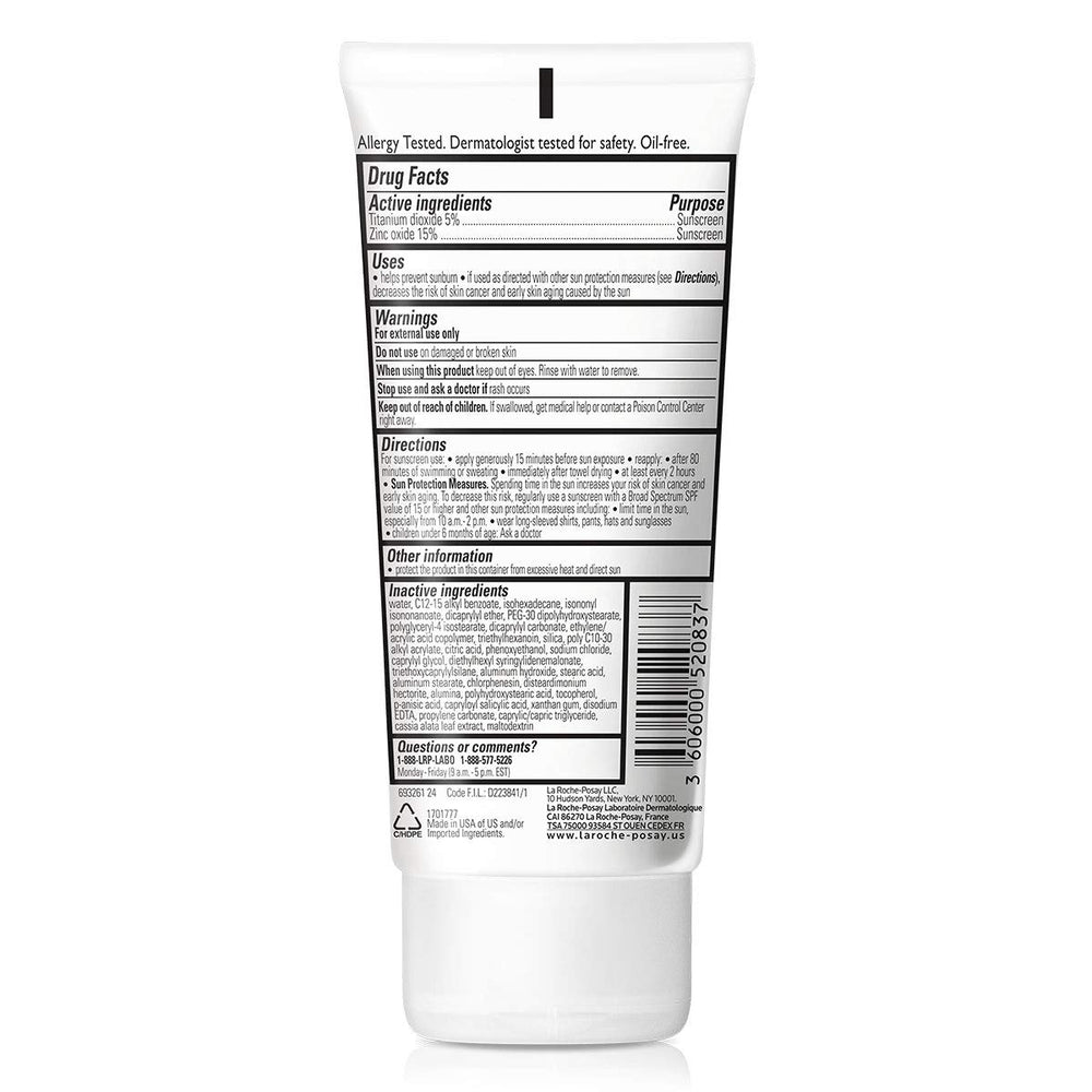Texture close-up of Anthelios Mineral Sunscreen showing a soft finish on skin