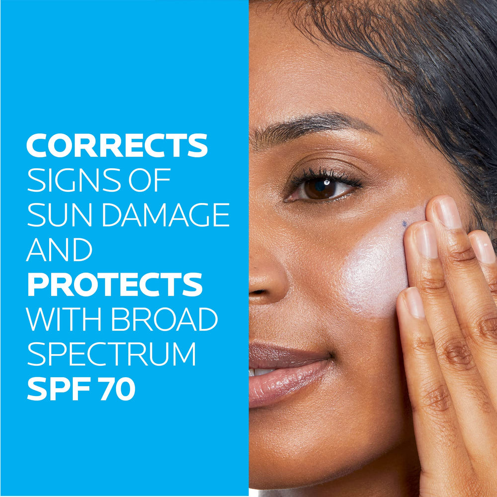 La Roche-Posay Cellox-B3 Shield graphic underlines broad spectrum protection with antioxidants