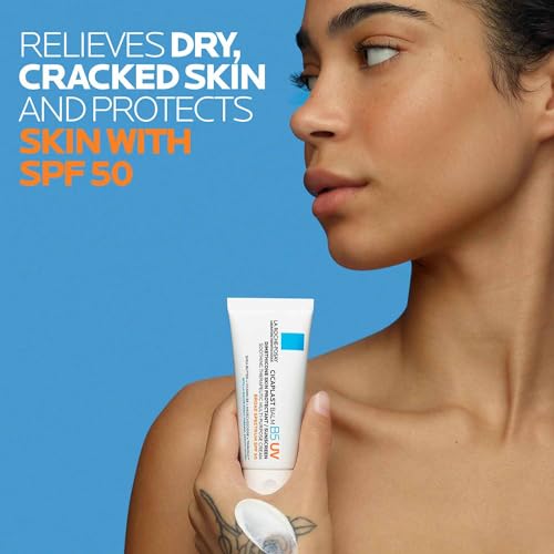 La Roche-Posay Cicaplast Balm B5 swirled texture close-up for dry skin hydration.