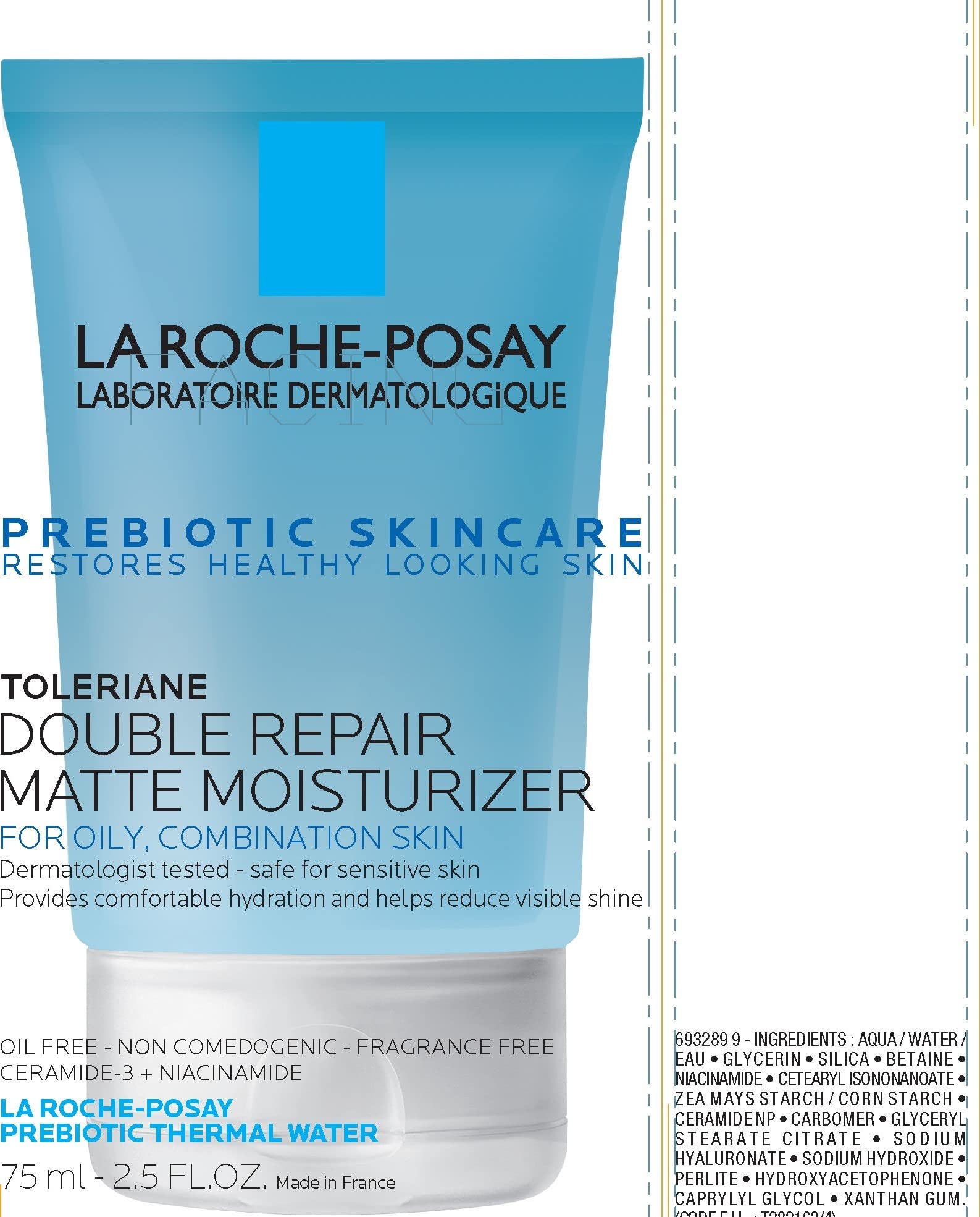 La Roche-Posay daily routine steps image shows cleanser followed by moisturizer.