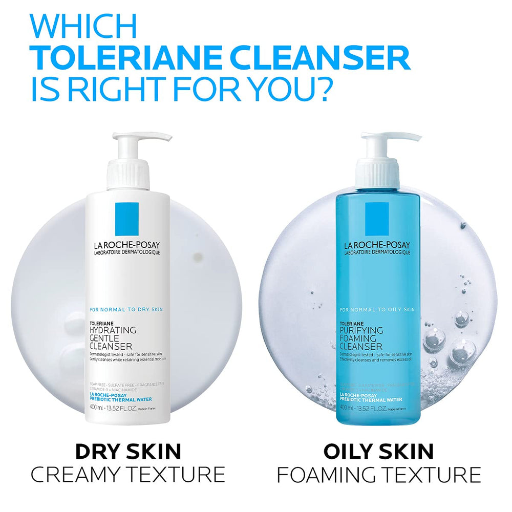 Dermatologist-tested seal on La Roche-Posay cleanser packaging