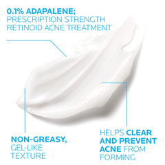 La Roche-Posay Effaclar Adapalene Gel being applied to the face at night.
