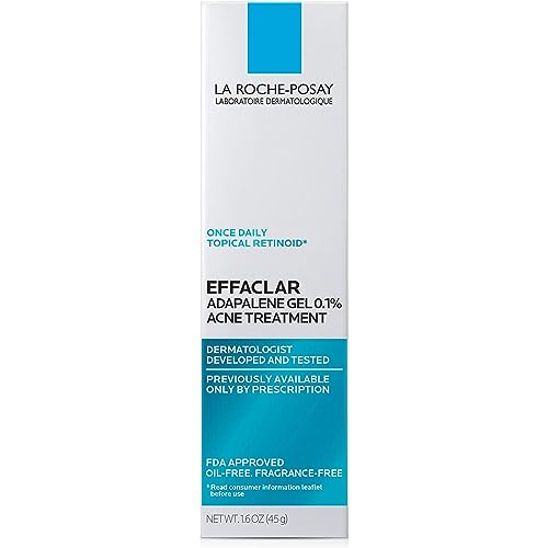 La Roche-Posay Effaclar Adapalene Gel oil-free and non-comedogenic formula.